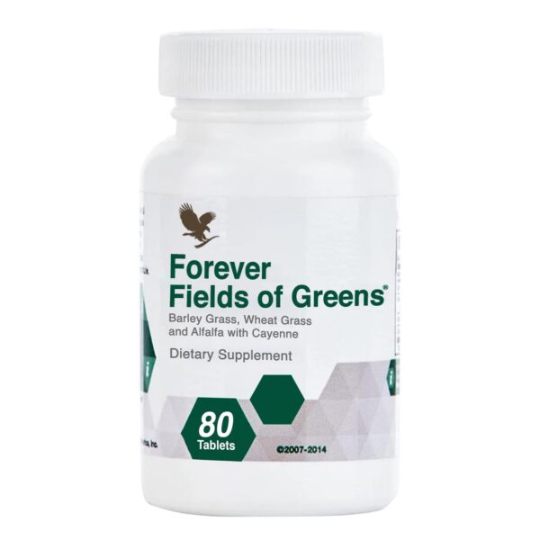 Version 1.0.0 Forever Living Fields of Greens frasco 80 tabletas