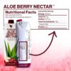 Detalle etiqueta Néctar Aloe Berry Forever Living