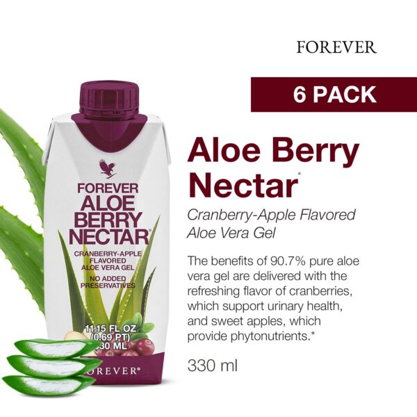 Forever Living Néctar Aloe Berry etiqueta botella pack 6