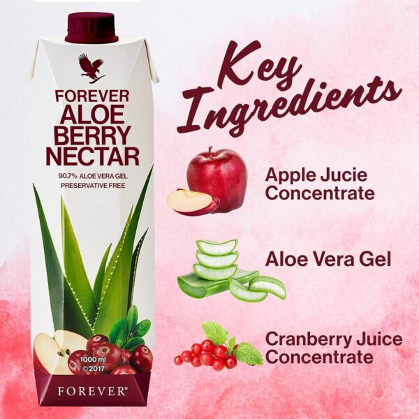 Néctar Aloe Berry de Forever Living para salud digestiva e inmunológica