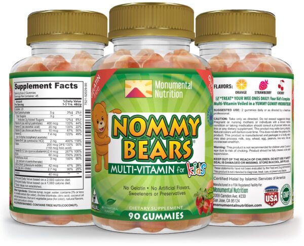 Formas de osito gomitas multivitaminas sabores naturales