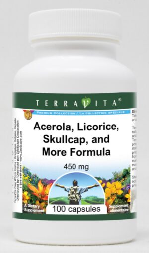 Fórmula de acerola y regaliz 450 mg cápsulas TerraVita