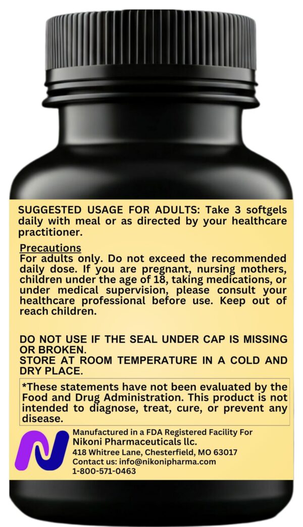 Frasco de Nikoni Advanced Soporte para Colesterol 120 cápsulas