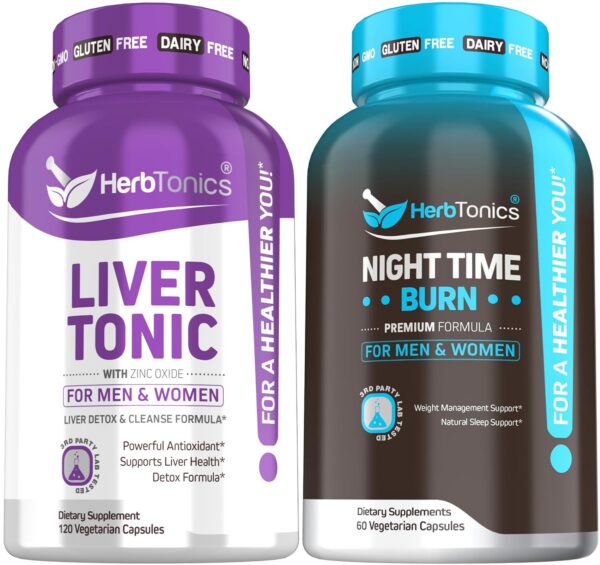 Fórmula detox para hígado con cardo mariano Herbtonics envase