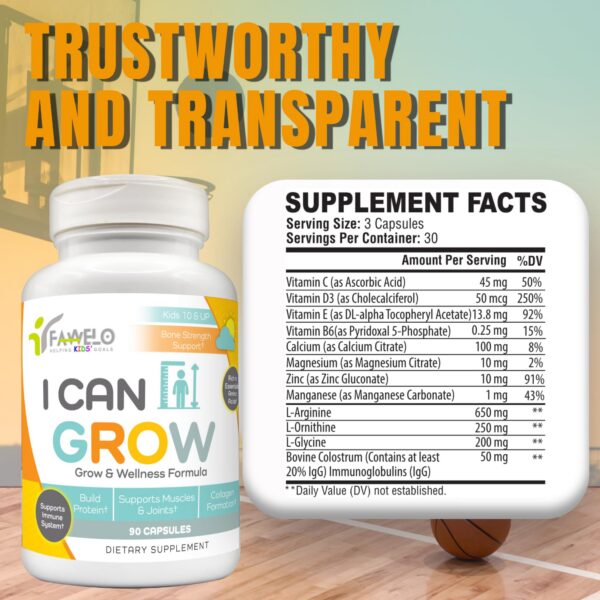 Fórmula de fuerza ósea con aminoácidos para adolescentes.