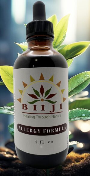 Version 1.0.0 Fórmula herbal para alergias con polvo y extractos naturales en botella