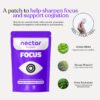 Formula limpia y natural parches Nectar para enfoque