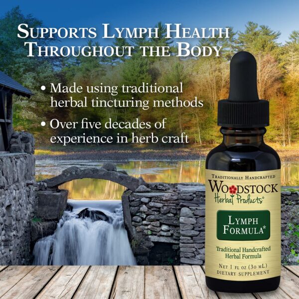 Fórmula linfática Woodstock vista frontal botella herbal