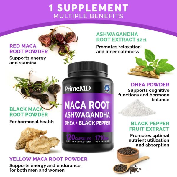 Fórmula maca 6 superalimentos para equilibrio hormonal