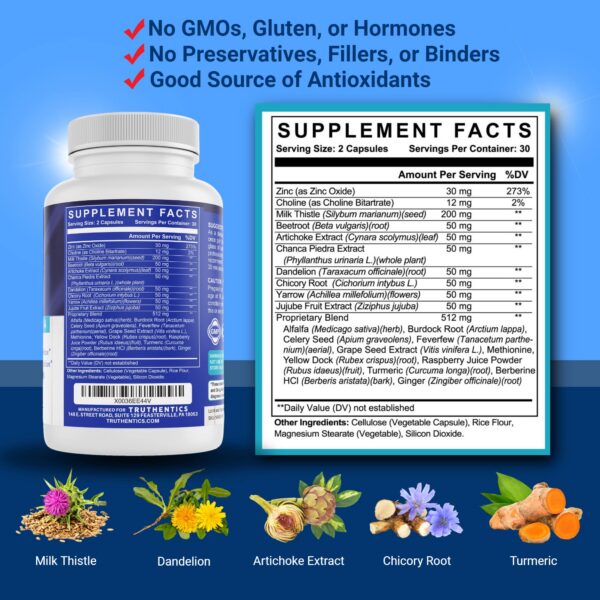 Fórmula natural cardo mariano y alcachofa para hígado sano