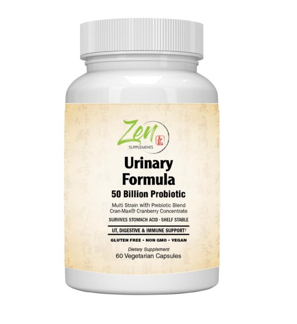 Fórmula Probiótica Urinaria Zen frasco con 60 cápsulas