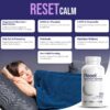Fórmula ResetCalm suplemento sueño calmante con melatonina y manzanilla
