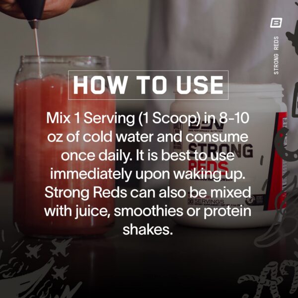 Version 1.0.0 Fórmula Strong Reds superalimentos con fitonutrientes y antioxidantes