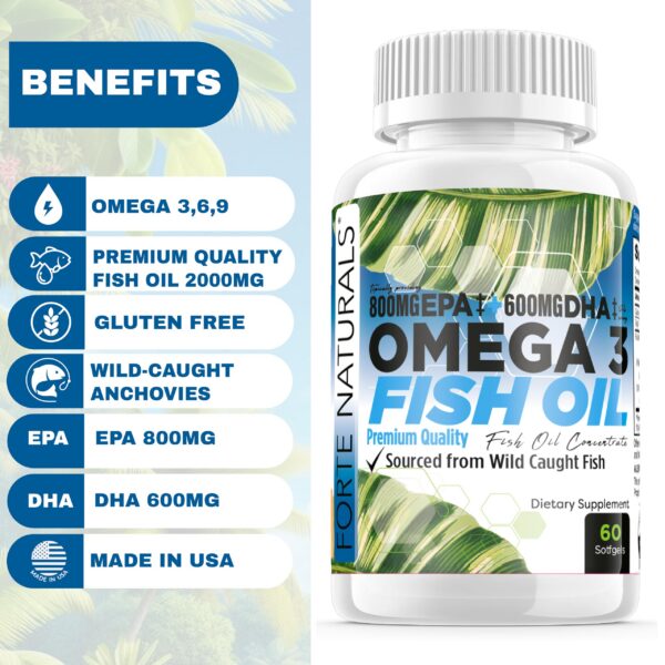 Version 1.0.0 Etiqueta lateral de la botella FORTE NATURALS Omega 3
