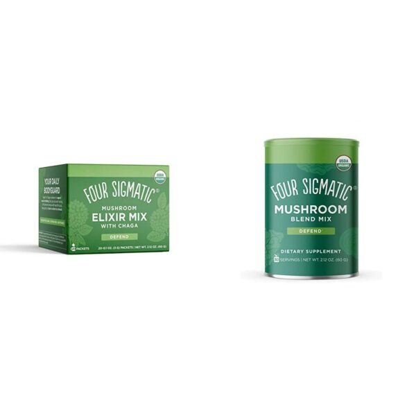 Four Sigmatic Elixir de Chaga polvo orgánico para apoyo inmune