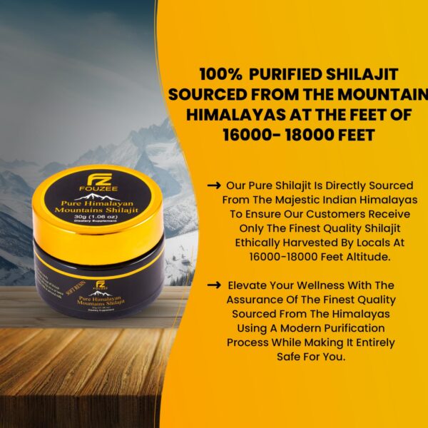 Etiqueta del producto Shilajit FOuZEE