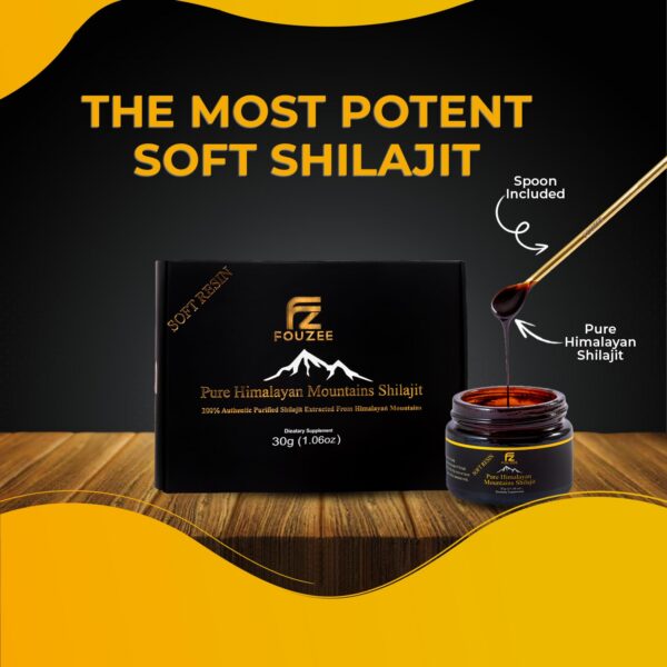Frasco de vidrio ámbar con Shilajit FOuZEE