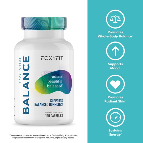 Frasco de Essential Balance sobre fondo blanco