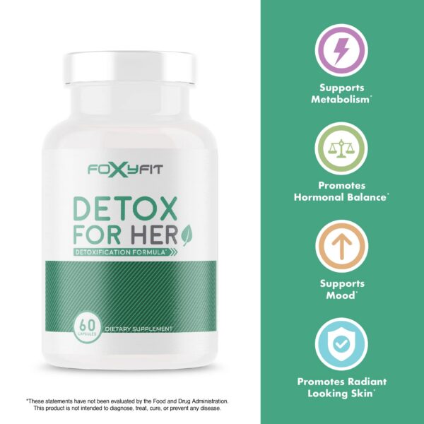 FoxyFit Detox para Ella envase lateral suplemento detox
