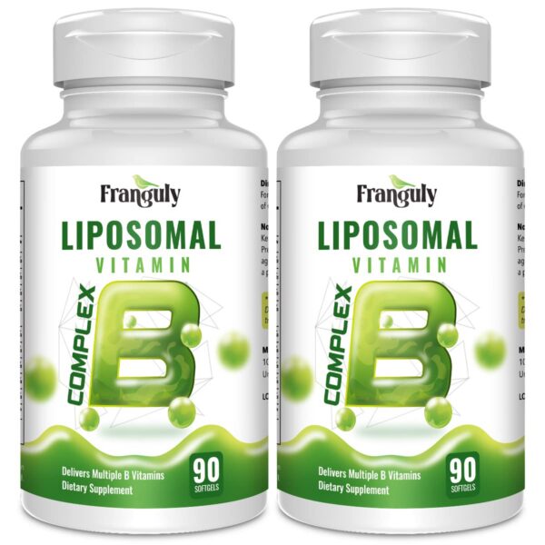 Franguly complejo B liposomal envase frontal 90 softgels