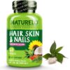 Frasco vitaminas NATURELO cabello piel y uñas biotina colágeno 60 cápsulas