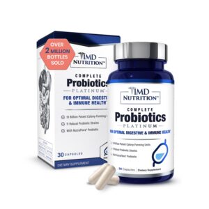 Frasco 1MD Nutrition Complete Probiotics Platinum con 30 cápsulas