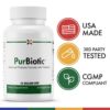 Frasco con 30 cápsulas vegetales PurBiotic para equilibrio intestinal