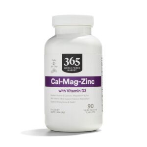 Frasco 365 Cal-Mag-Zinc Vitamina D3 vegetariano