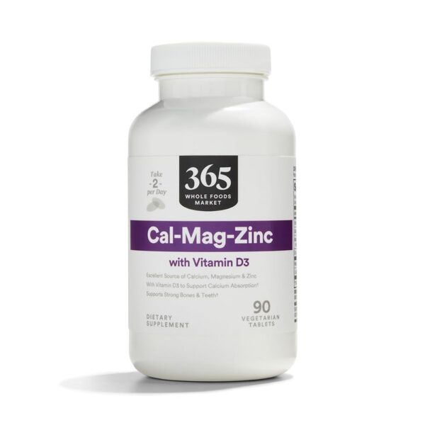 Frasco 365 Cal-Mag-Zinc Vitamina D3 vegetariano