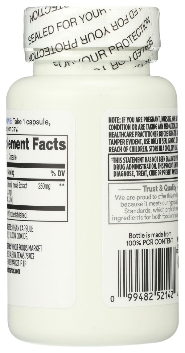 Frasco 365 Whole Foods Market Rhodiola 60 cápsulas