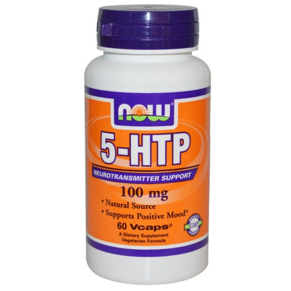 Frasco de 5-HTP 100 mg cápsulas vegetales