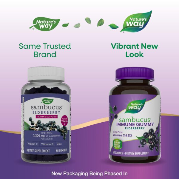 Frasco de 60 gomitas Nature’s Way Sambucus para inmunidad