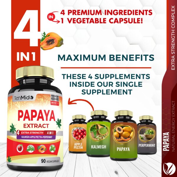 Version 1.0.0 Frasco 90 cápsulas extracto papaya Temido