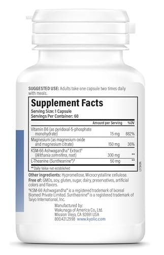 Frasco abierto con cápsulas Calm Mood Kyolic