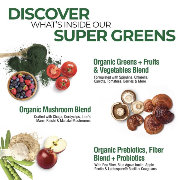 Frasco abierto Country Farms Super Greens 900g