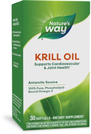 Frasco aceite de krill Nature's Way 30 cápsulas blandas