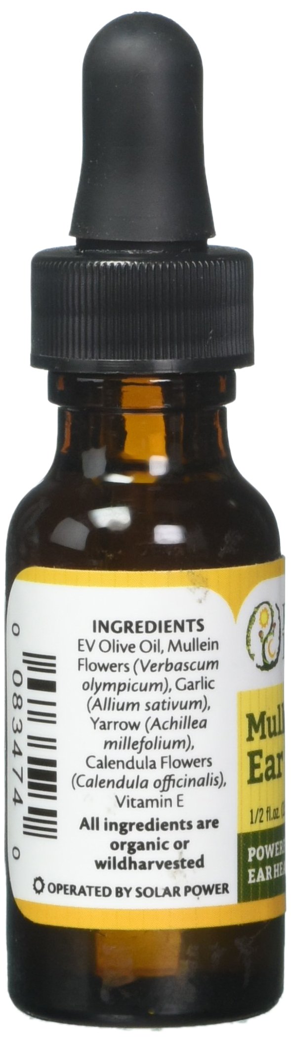 Detalles del frasco de aceite para oídos de ajo y gordolobo