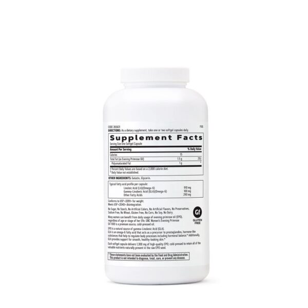 Frasco Aceite de Onagra GNC 180 cápsulas