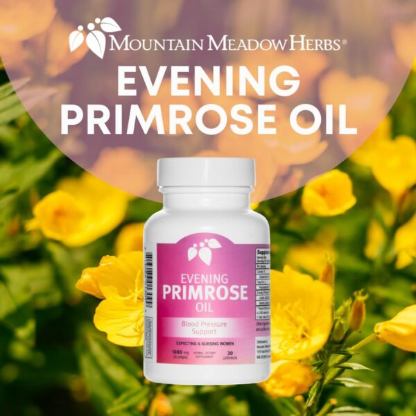 Frasco aceite de onagra Mountain Meadow Herbs vista lateral