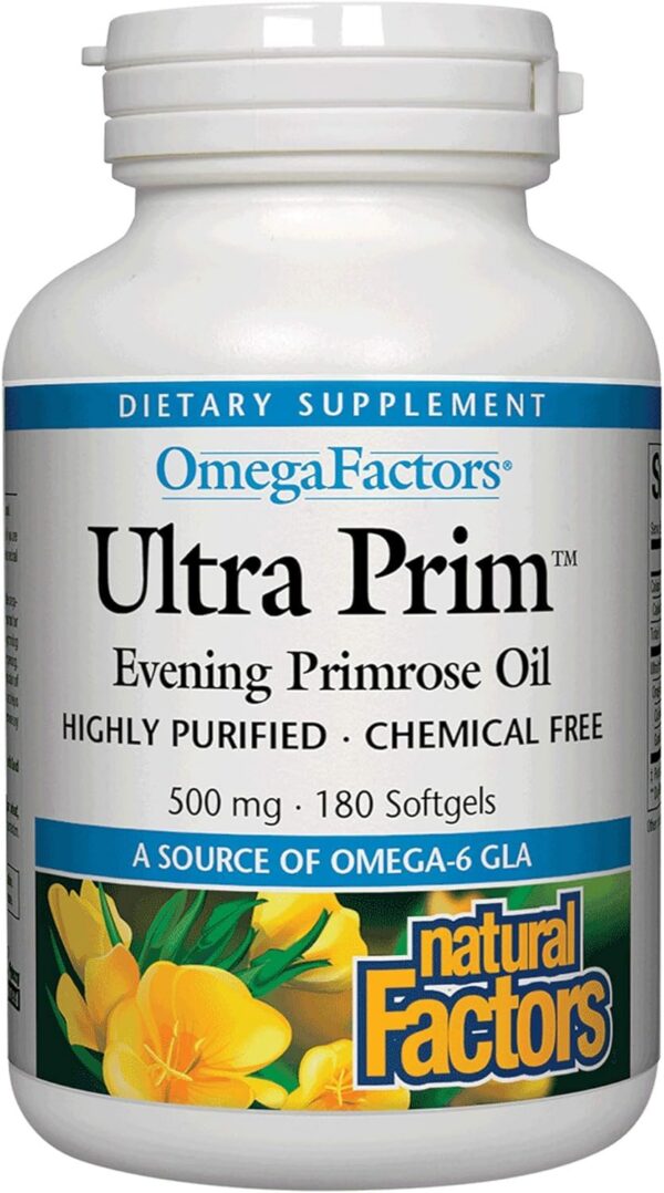 Frasco de aceite de onagra Ultra Prim 500 mg Natural Factors