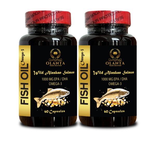 Frasco de Omega-3 Alaska con etiqueta