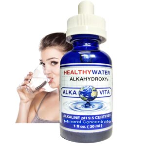 Frasco ALKA VITA gotas alcalinas pH 9.5 para agua saludable