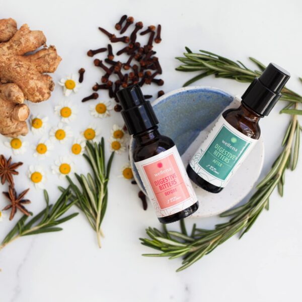 Frasco amargos digestivos Wellena herbal natural