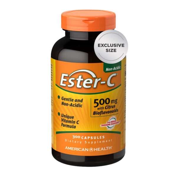 Frasco American Health Ester-C vitamina C 500mg 300 cápsulas