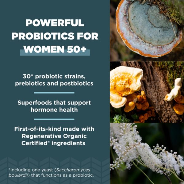 Frasco de Ancient Nutrition Probióticos con cápsulas visibles