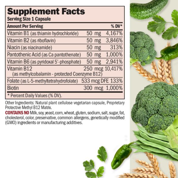 Cápsulas del B-Complex en primer plano