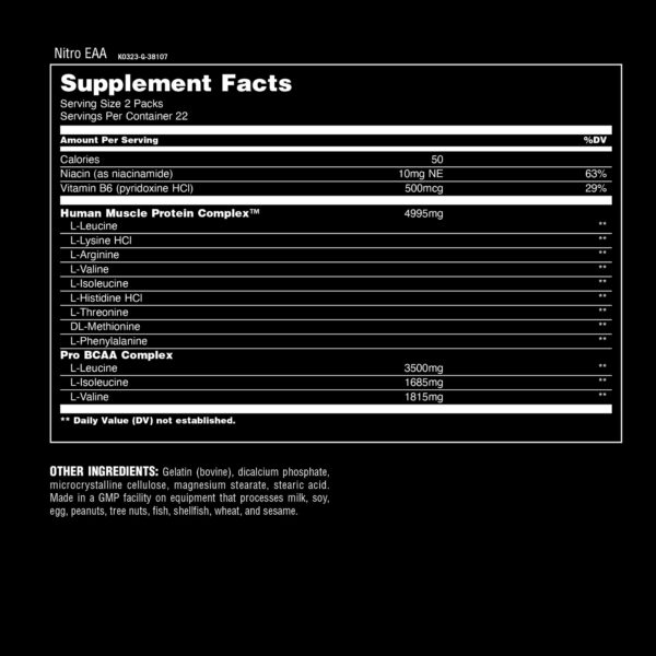 Version 1.0.0 Frasco de Animal Nitro EAA con etiqueta