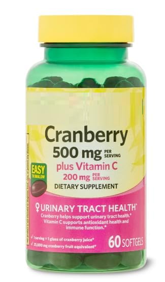 Frasco de arándano en cápsulas blandas