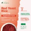 Frasco de arroz de levadura roja 1200mg con coq10 y niacina