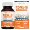 Frasco Ashwa-70 Ashwagandha 35% withanolides 60 cápsulas